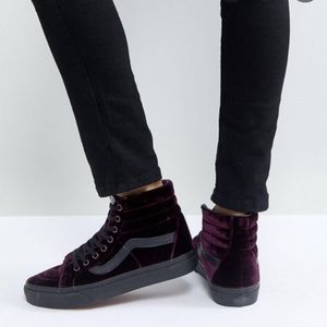 Vans velvet purple high tops 💜